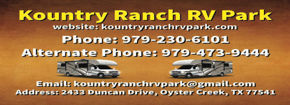 Kountry Ranch RV Park Business Card Front